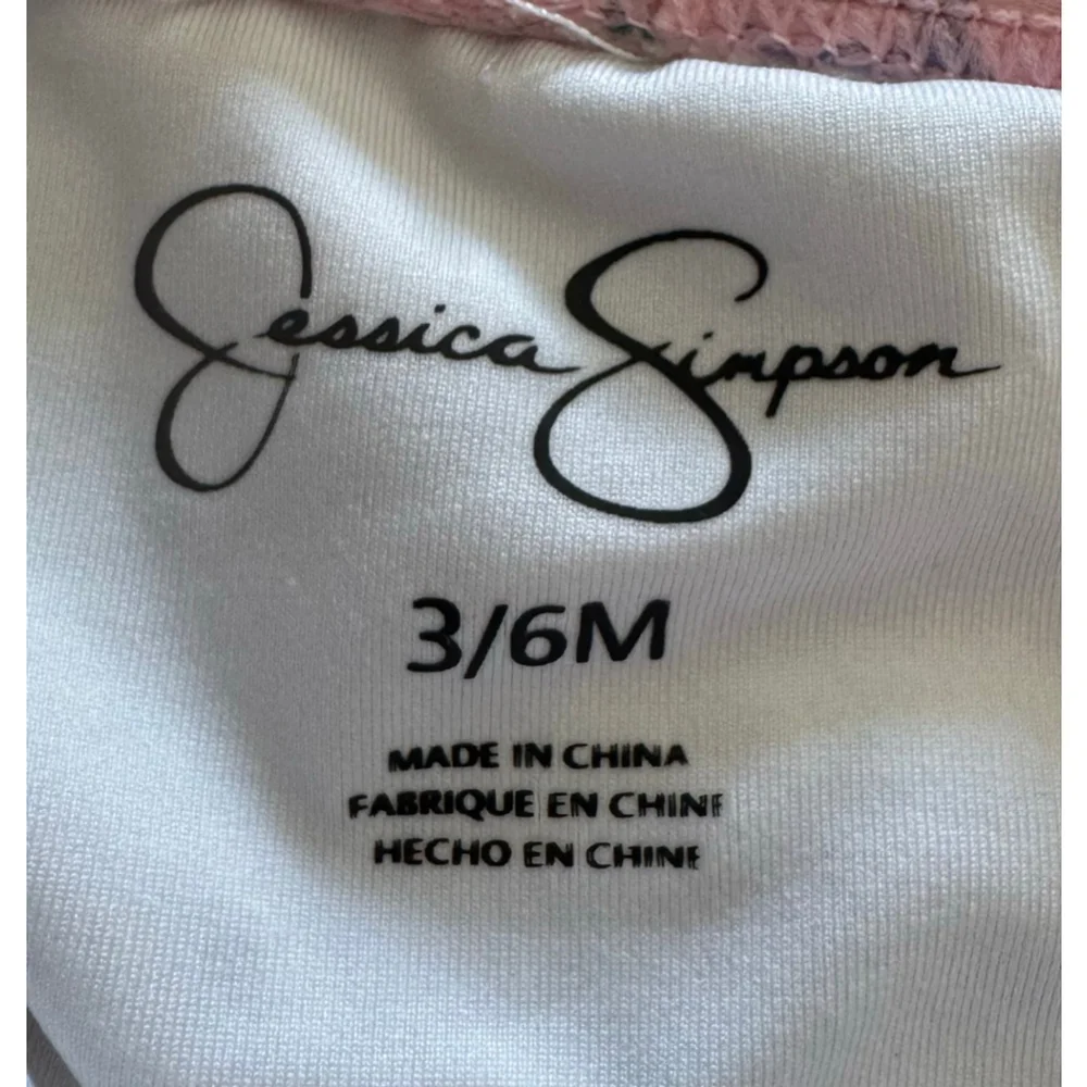 Baby Jessica Simpson Bikini 3-6 Months Pink Floral Swimsuit